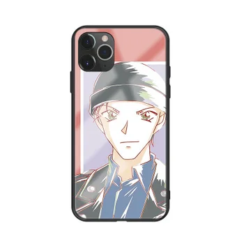 

181204 cartoon parttern protective moblile phone case for iphone11 tempered glass black cover