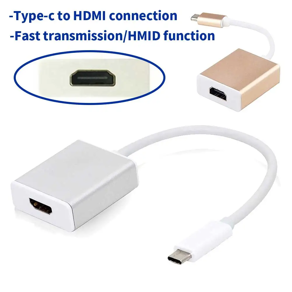 Адаптер type-C к HDMI штекер к женскому 1080P HD USB 3,1 видео кабель type-C адаптер док-станция концентратор USB-C к HDMI для MacBook монитор
