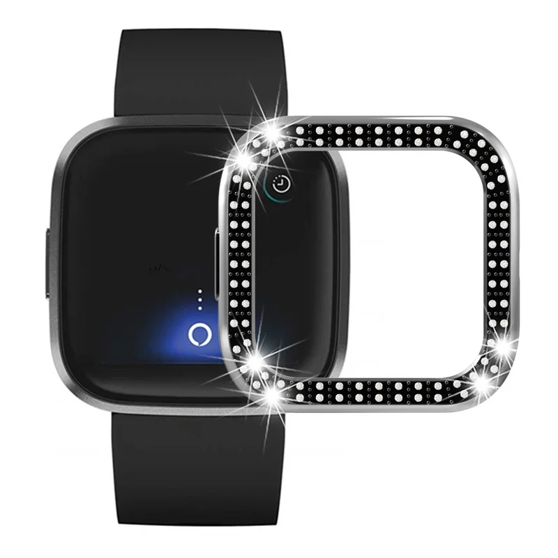 Двойной чехол для часов Fitbit Versa /Lite роскошный блестящий защитный с рамкой смарт