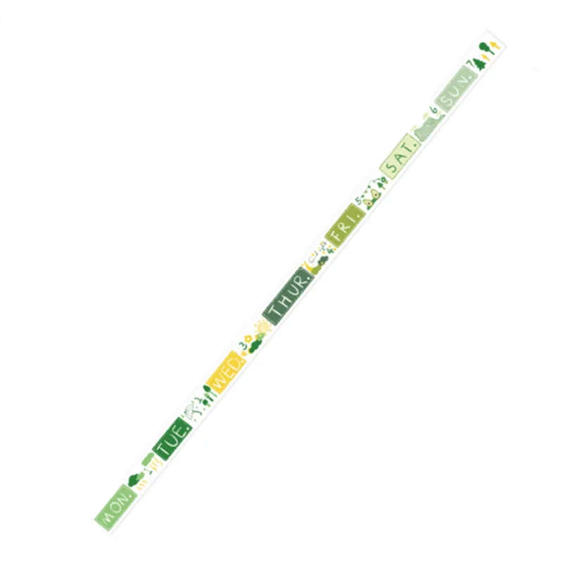 Авокадо девушка серия широкая лента васи время лес Зеленая декоративная клейкая лента DIY Скрапбукинг наклейка этикетка маскирующая лента - Цвет: 15mmX5m