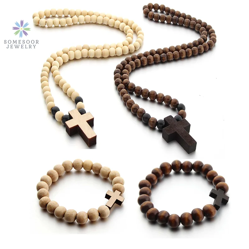 Wooden Cross Jewelry Making Beads for sale