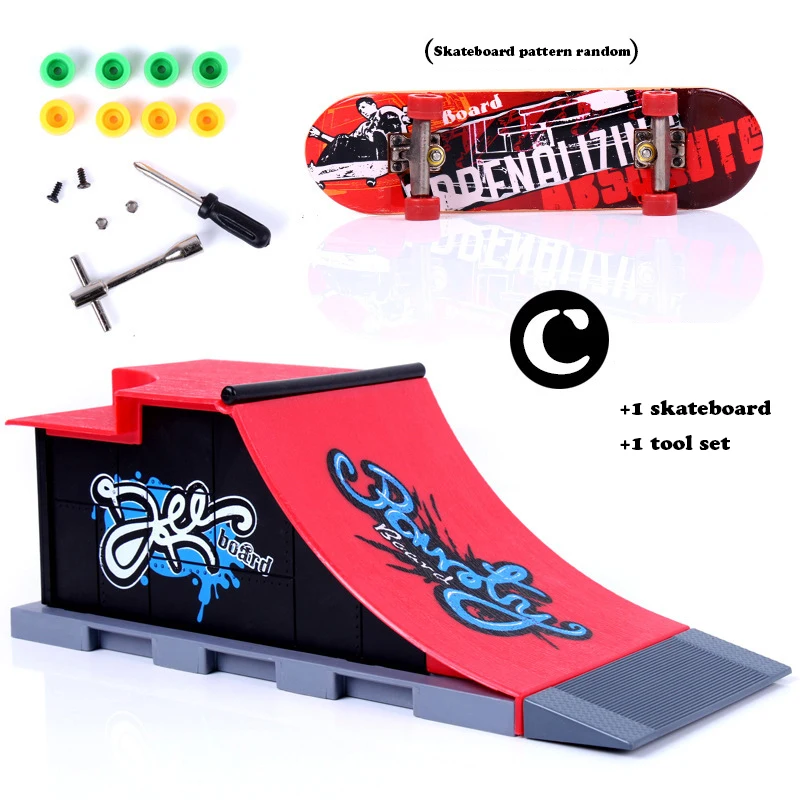 Finger Skateboards Skate Park Ramp Parts for Tech Practice Deck Children Gift Set Fingerboard Toys Sport Game for Kids Children 3 Finger Skateboards Skate Park Ramp Parts for Tech Practice Deck Children Gift Set Fingerboard Toys Sport Game for Kids Children 3