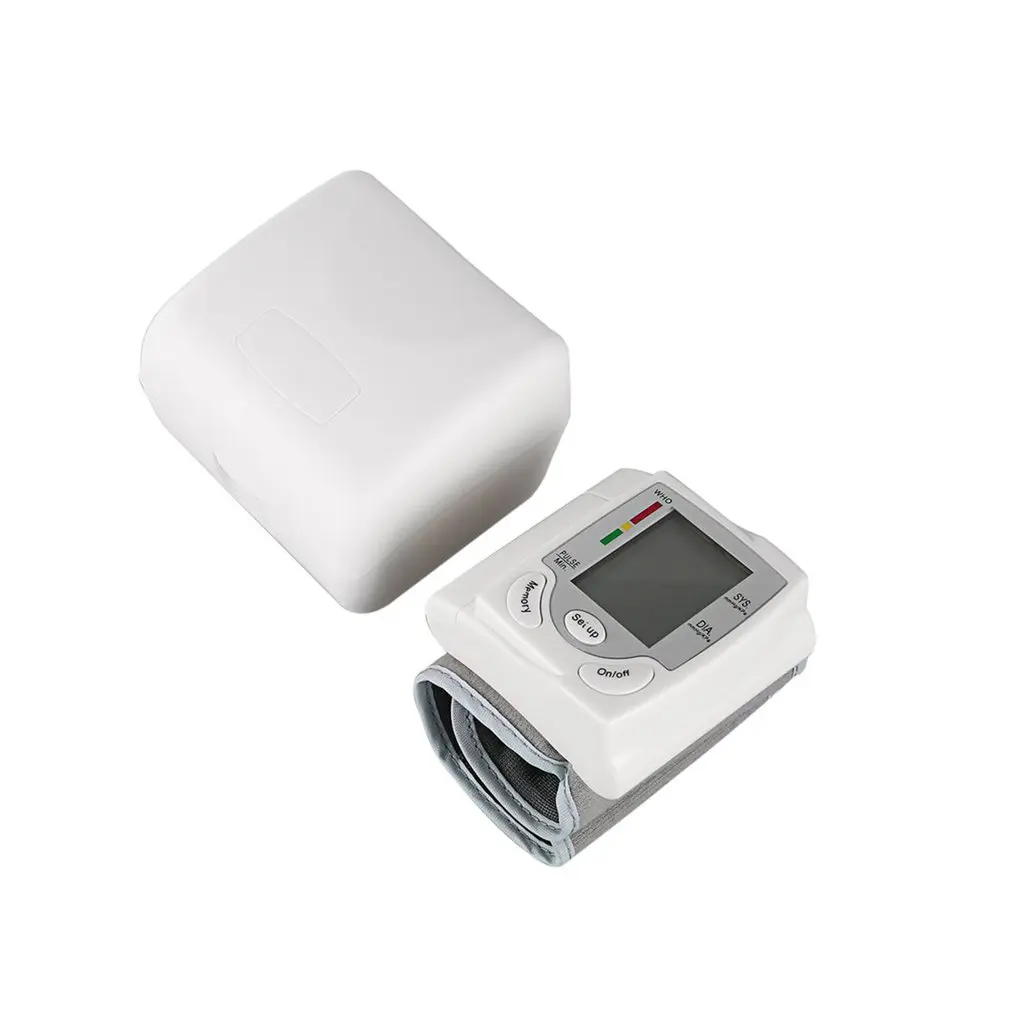 

Automatic Wrist Blood Pressure Monitor Digital LCD Display Pulse Rate Meter Wrist Electronic Watch Arm Meter Sphygmomanometer