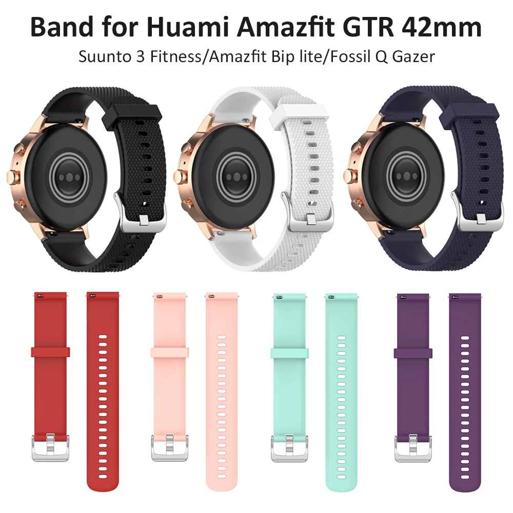 20mm Wrist Band for Amazfit GTR 42mm Watch Strap Replacement Suunto 3 Fitness/Amazfit Bip lite/Fossil Q Gazer Accessories |