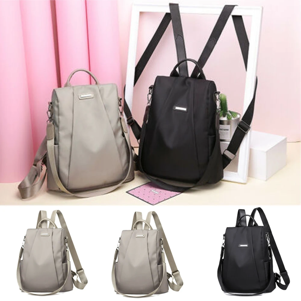 Women Waterproof Oxford Cloth Travel Backpack Handbag Anti-theft Shoulder Bag