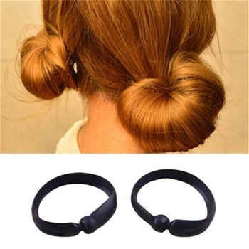 

2Pcs New Fashion Practical Women's DIY Hair Donut Bun Clip Tool French Twist Holder Maker Hair Sticks Tools