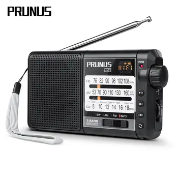 

PRUNUS J-01 Retro Radio Portable FM AM SW radio Receiver TF Card music play USB Rechargeable radios 2200mAh Battery
