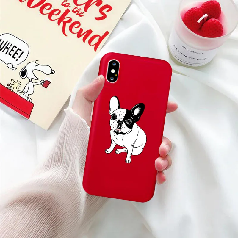 Милый чехол Brindle Frenchie Puppy для IPhone 11 Pro X XR XS Max 8 7 6 6S Plus, мягкий силиконовый чехол для телефона Capa - Цвет: -1