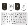 For Nail Stamp MouTeen045 Face Line Art Full Cover Nail Stamping Plates Manicure Set For Nail Art Stamper 2