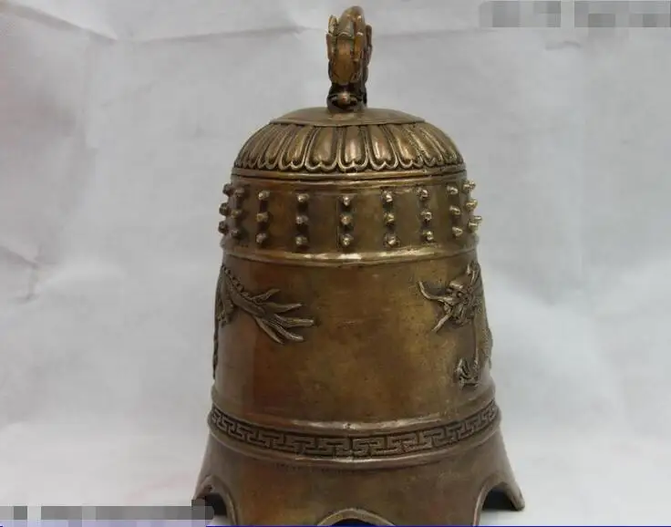 Китайская народная медная бронза, буддизм, дракон, буддийский колокольчик, колокольчики