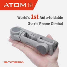 Snoppa atom 2 smartphone cardan 3-axis automático dobrável handheld estabilizador atom2 cardan para iphone huawei samsung xiaomi gopro