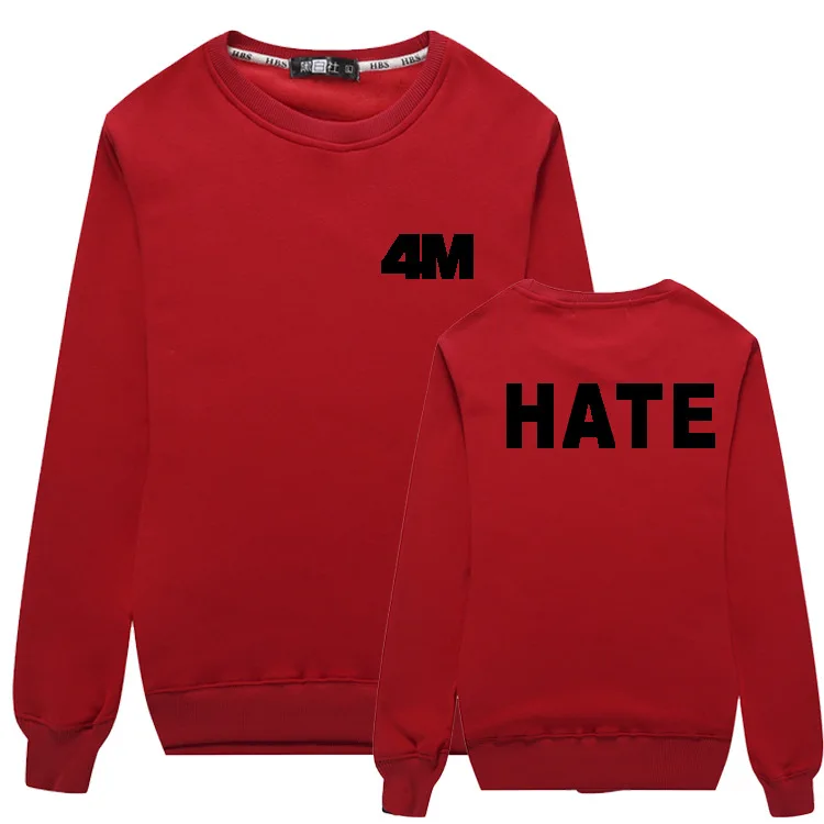 4 минутный альбом Act7 Hate MV сопутствующие товары золото Hyuna Южная Ji-Hyun Jeon Ji Yoon стиль знаменитостей для мужчин и женщин толстовка