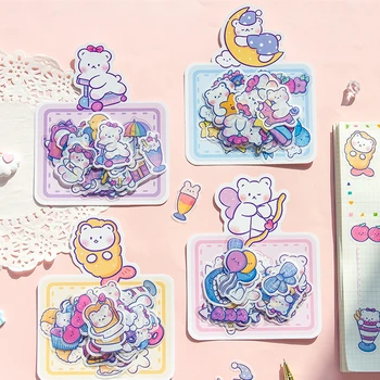 

40 Pcs/set Kawaii Stickers Cute Cartoon Animal Journal Stickers Scrapbooking Diary Planner Book Decoration Stationery