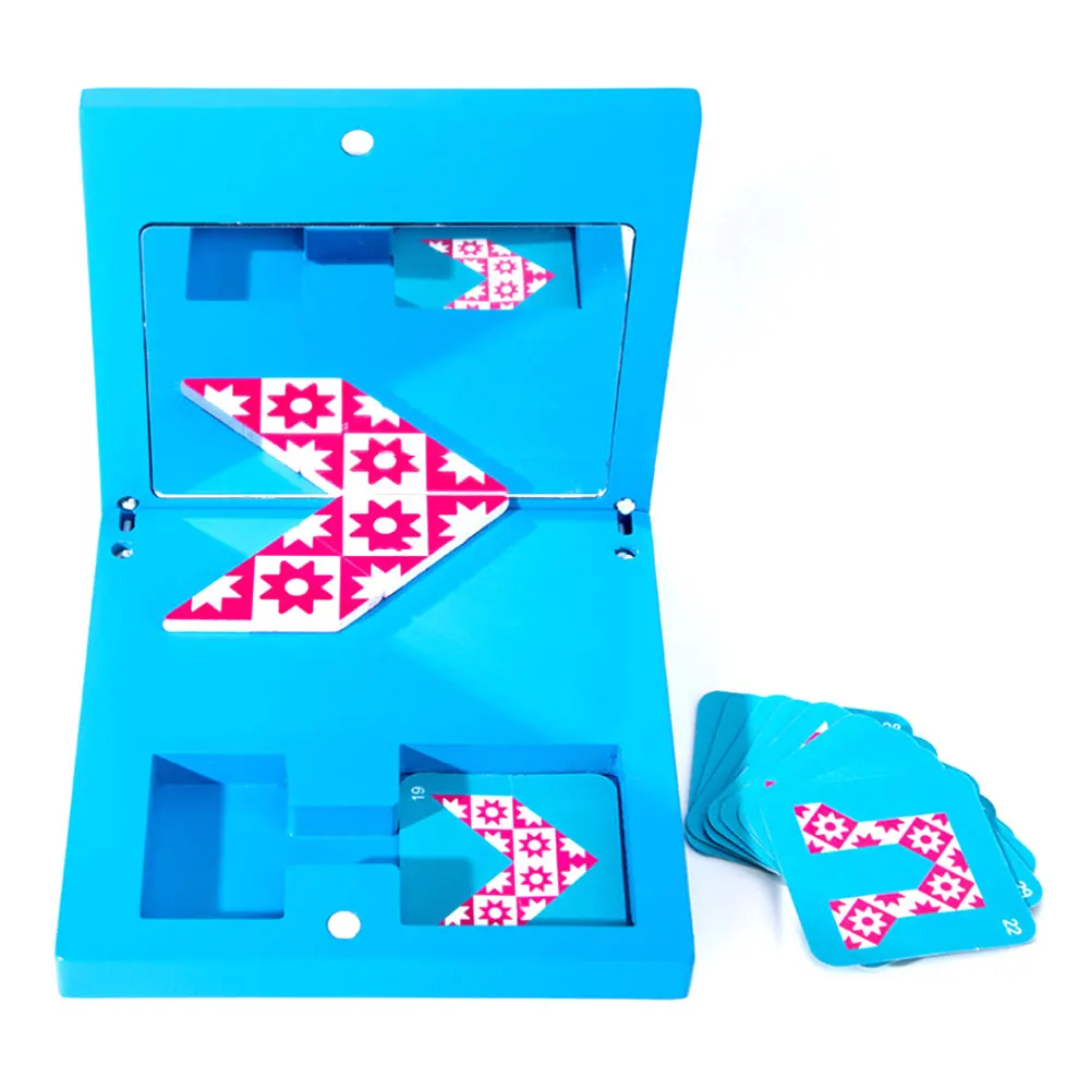 Kids Wooden Toys Mirror Imaging Puzzle Toy Montessori Educational Toys For Children Kids Brain Space Thinking Logic Reasoning