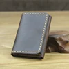 Handmade Genuine Leather Card Wallet  Leather Card Holder Men small Purse Credit ID card Holder Women Business Card case MC-412 2