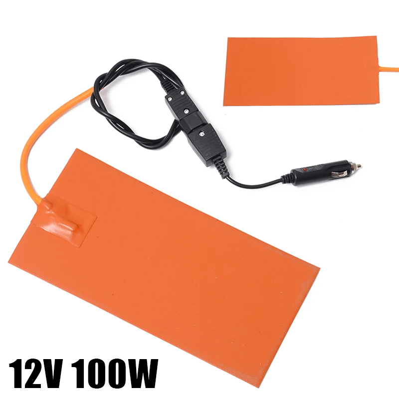 

12V 100W Silicone Heating Pad 152mmx304mm Flexible Moisture Proof Heater Mat for 3D Printer Heat Pad