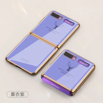 

Luxury Pattern Tempered Glass Fold Case For Samsung Galaxy Z Flip Case 9D Hard Protective Cover For Samsung Z flip F7000 Case