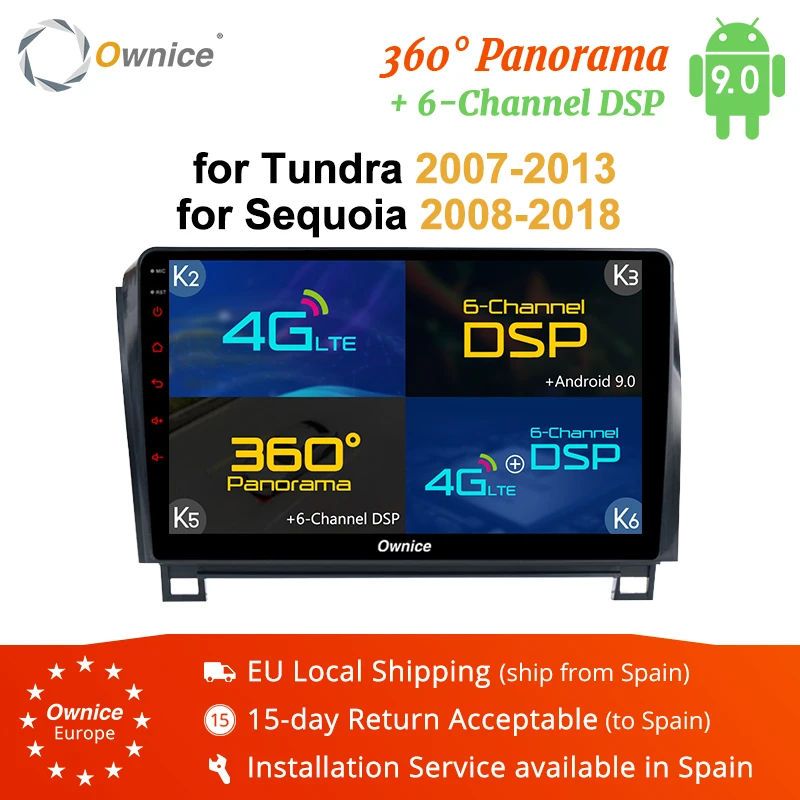 Ownice K1 K2 K3 K5 K6 Восьмиядерный Android 9 0 автомобильный dvd GPS плеер для Toyota Tundra 2007 2013 Sequoia