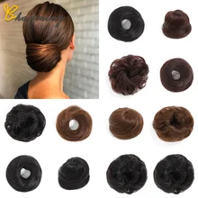 Очаровательный 1 шт. синтетический грязный шиньон пончик Гари коричневый цвет 50 г волосы булочка подкладка эластичные волосы канатная Резиновая Лента Наращивание волос