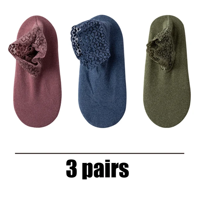 3 Pairs Women Winter Socks Warm Thicken Thermal Soft Solid Color Socks Wool Cashmere Snow Boots Velvet Lace Home Floor Sock sky blue