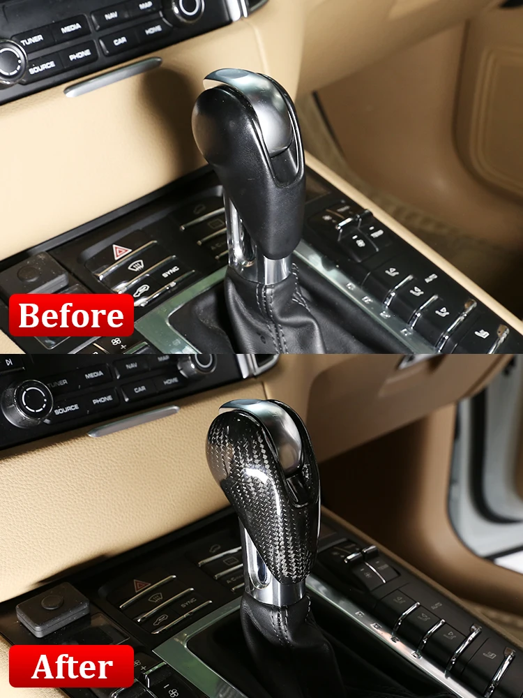 Für Porsche Panamera Macan 2014-2020 Auto Center Konsole Schaltknauf Kopf Abdeckung Schutz Abdeckung Trim Aufkleber Zubehör – Detail 1