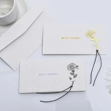Набор поздравительных открыток с конвертом тисненая папка горячее тиснение узоры для дня рождения свадьба Фестиваль Празднование приглашения