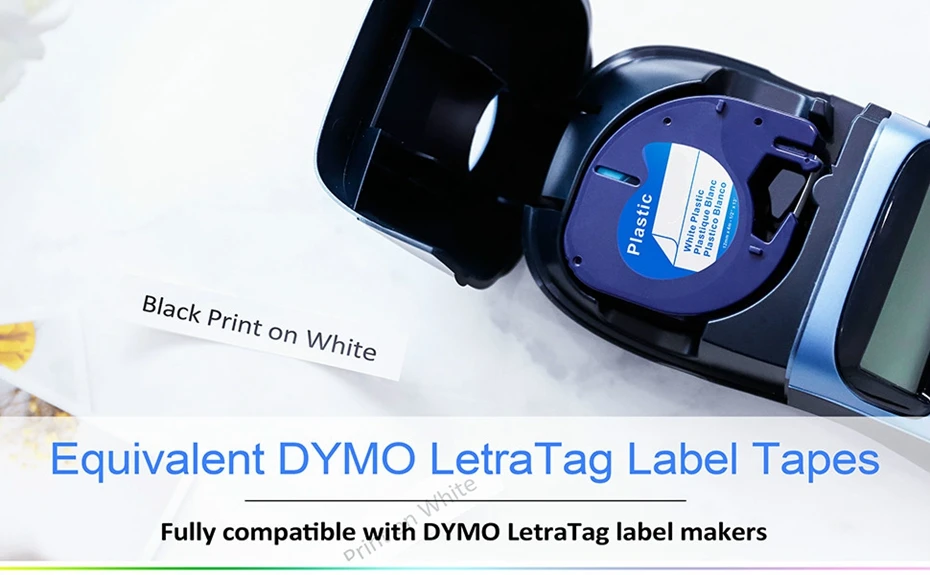 Greateam 91330 12267 91200 91201 12 мм черный на прозрачной для DYMO LetraTag пластиковая лента LT91201 91203 производитель Этикеток DYMO для LT-100H