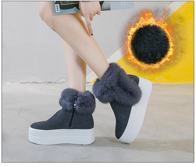 SONDR зимние ботинки; женские ботинки на платформе и высоком каблуке; bota feminina; замшевые короткие плюшевые ботинки; botas de nieve mujer; buty damskie