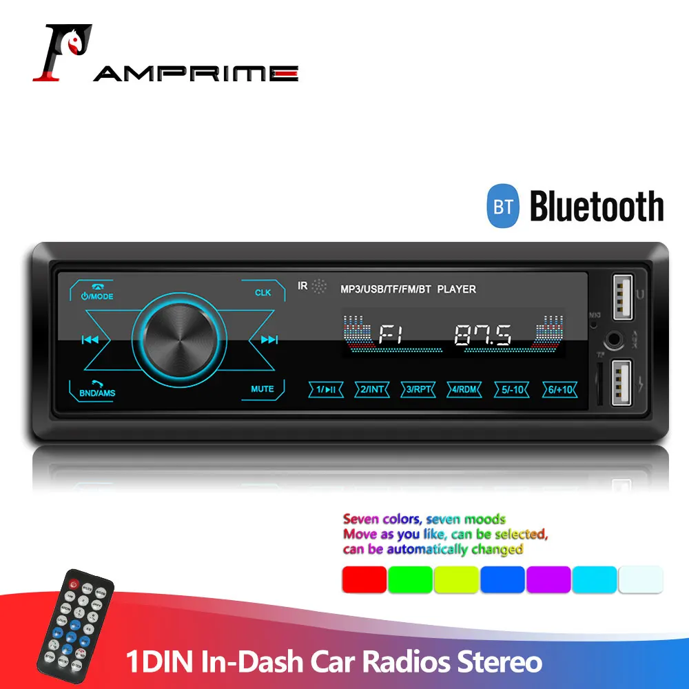 Автомагнитола AMPrime мультимедийный проигрыватель с Bluetooth 12 В сенсорным экраном