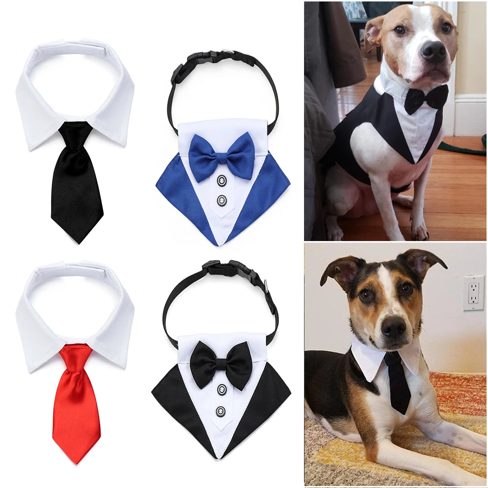 Cravate en coton ajustable pour chien et chat, accessoire de toilettage  formel, confortable, costume de smoking, accessoires pour animaux de  compagnie | AliExpress