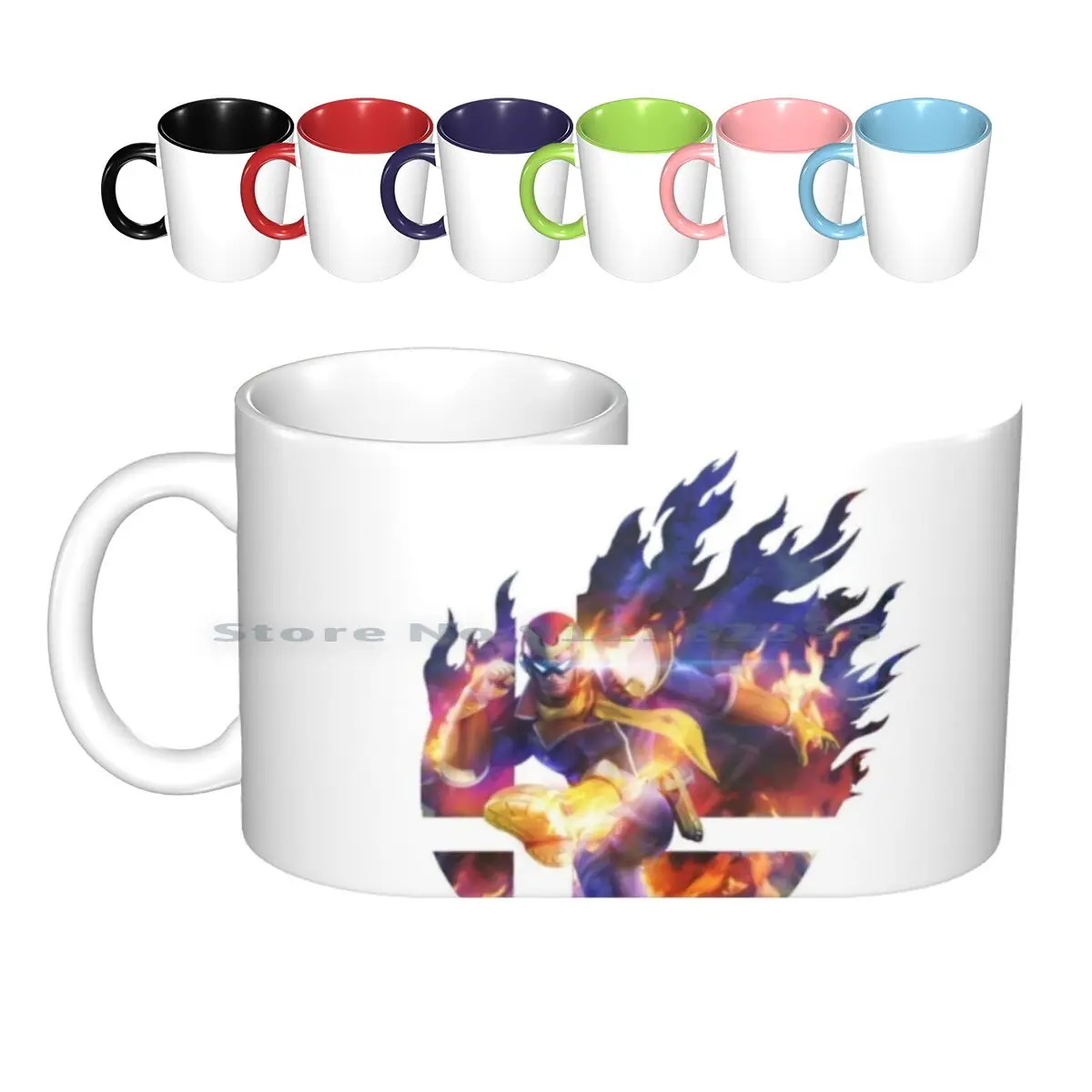 Smash-Captain Falcon Tazze In Ceramica Tazze Da Caffè Tazza Da Tè Al Latte 20Xx Super Smash Bros Brother Fox Falco Sheik Canadian Ssb Sbb Sbbm