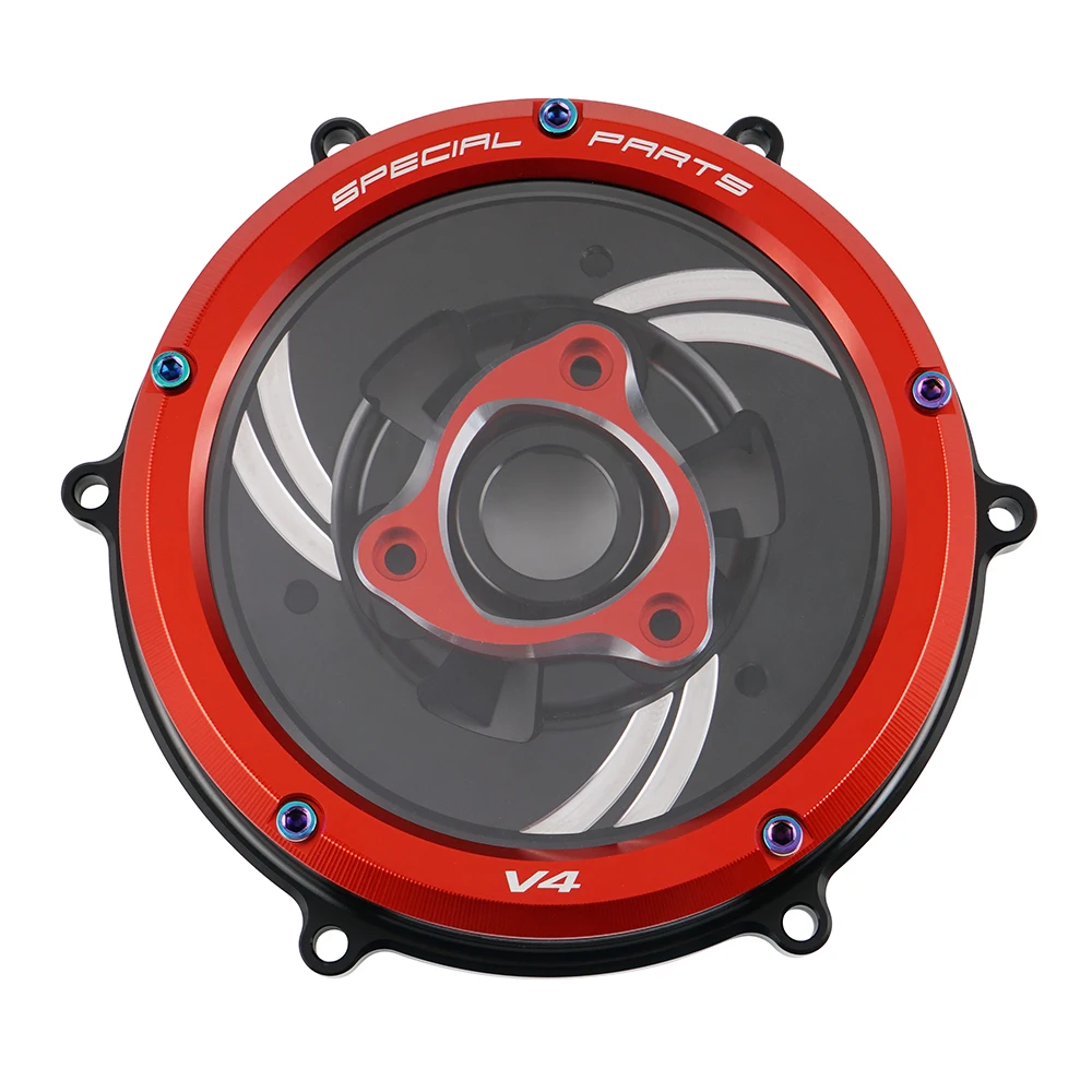 Прозрачная защитная крышка сцепления с пружинным фиксатором для Ducati Panigale V4S V4 цельный сплав заготовки