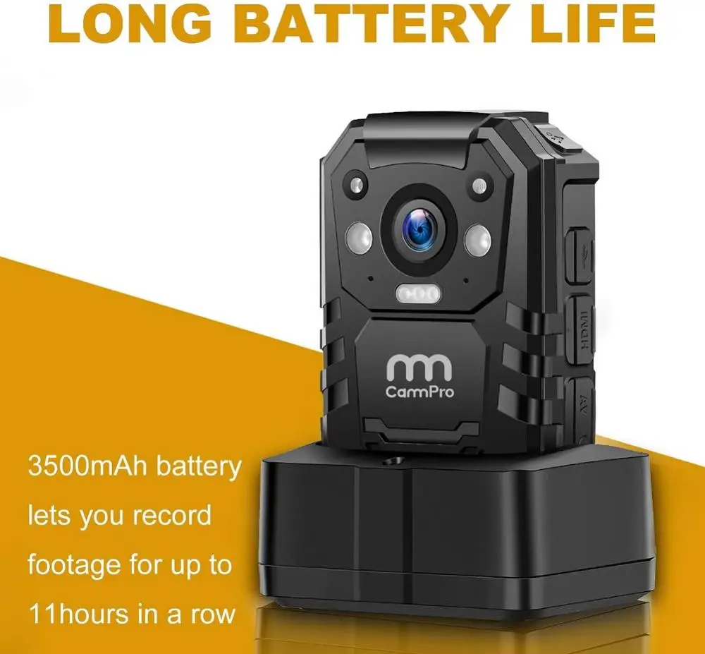 CammPro i826 полицейская камера 1296P HD 128 ГБ Премиум портативная ночного видения IP66