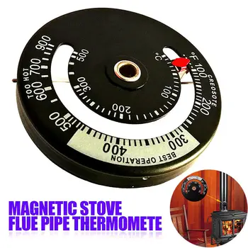 

Magnetic Wood Stove Pipe Fireplace Heat Temperature Gauge Thermometer