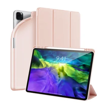 

DD Tablet Case Funda For Apple iPad Pro 11 12.9 2020 Smart Magnetic Soft Sleeve TPU Leather Trifold Cover With Pencil Holder