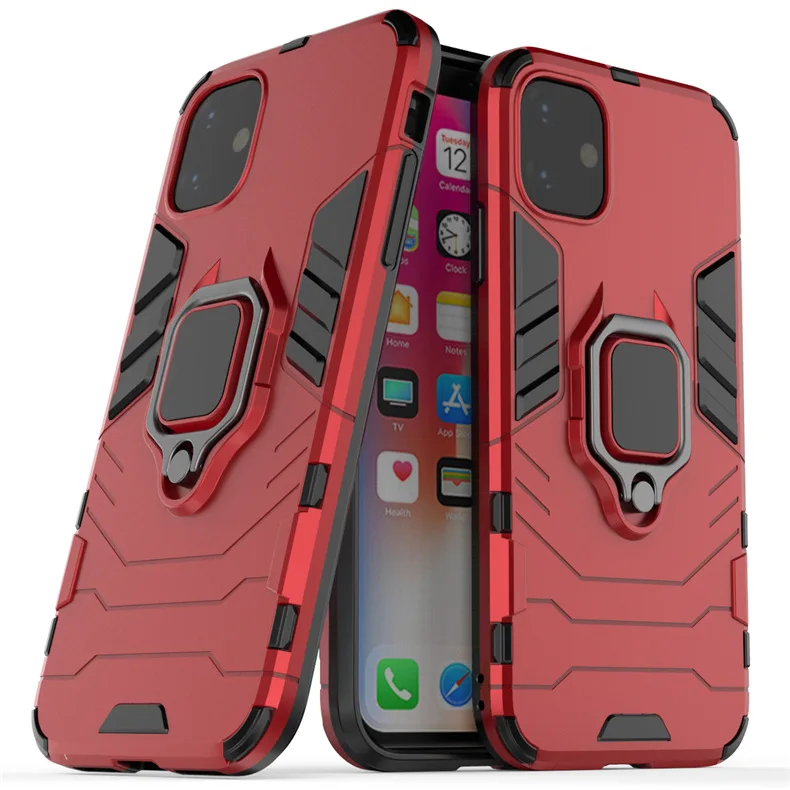 KISSCASE ударопрочный чехол для iPhone 6 6S 7 8 Plus XS чехол для iPhone X 5 5S Se XS Xs Max XR палец кольцо держатель чехол для телефона