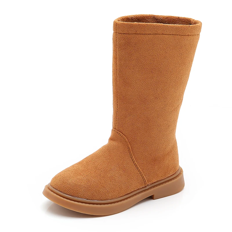 Shoes Girls Fashion Winter Boots for Girls Autumn Vintage Warm Flock Snow Yellow Boot Baby Girl Litter Big Kids Shoes