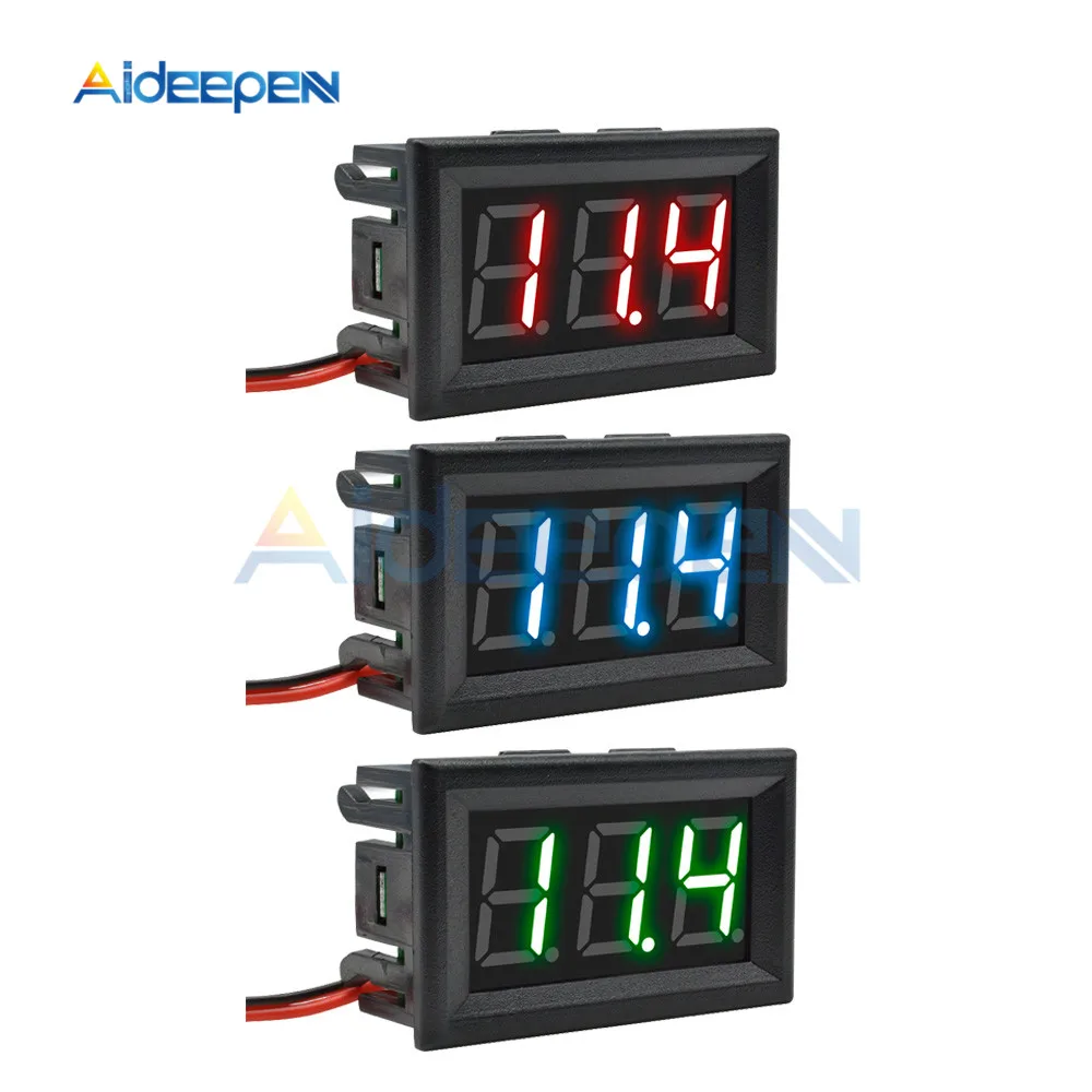Цифровой вольтметр для автомобилей и мотоциклов тестер напряжения с LED