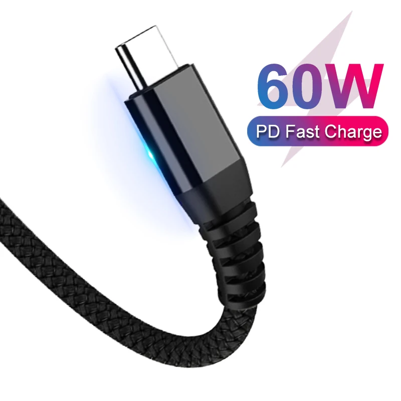 Type c To Type C Cable For Redmi K20 Pro Note10 Pro USB PD 60W QC 1