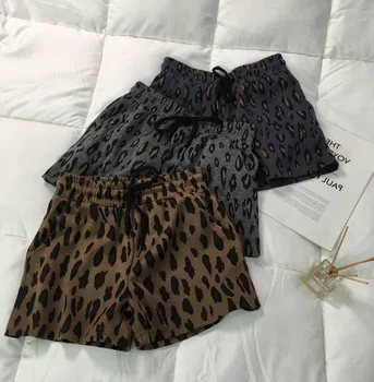 

2020 Fashion 3-8Y Kids Girls Shorts Summer New Leopard Drawstring Bottom Toddler Children Shorts