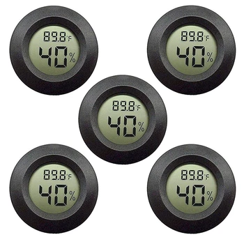 

5-pack Hygrometer Thermometer Digital LCD Monitor Humidity Meter Gauge for Humidifiers Dehumidifiers Gre