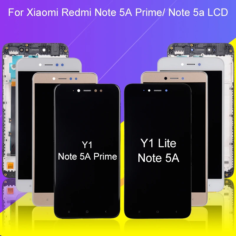 Catteny для Xiaomi Redmi Note 5A Prime Lcd Y1 дисплей сенсорный экран дигитайзер в сборе Lite + рамка