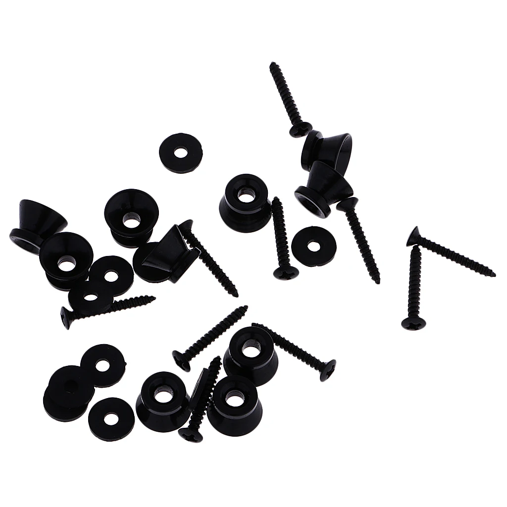 10Pcs Strap Button Lock Pin For Guitar/Ukulele/Bass Accs Replacement W/Screw