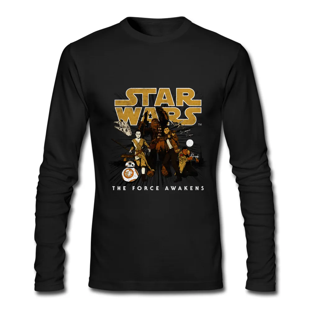 

STAR WARS Resistance Victory Long Sleeve T-shirt inter milan men's spring autumn round collar casual cotton full sleeve Tshirt