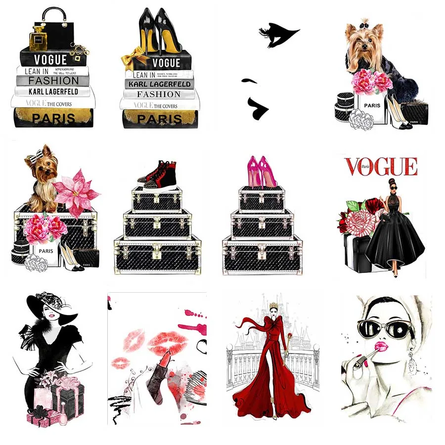 5D DIY Алмазная картина Женская Цветочная книга Vogue вышивка крестиком мозаика