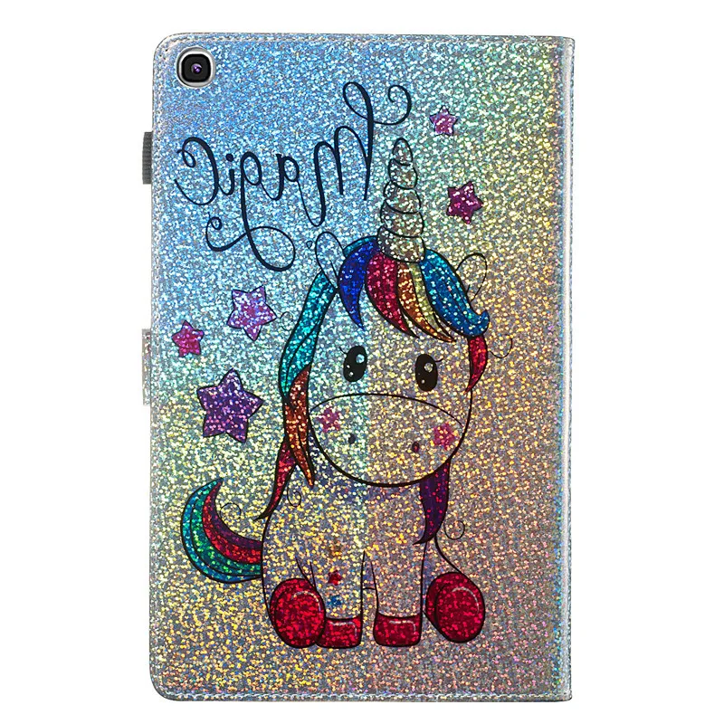 Wekays For Samsung Tab A 10.1 Cartoon Glitter Leather Fundas Case For Samsung Galaxy Tab A 10.1 inch 2019 T510 T515 Cover Cases