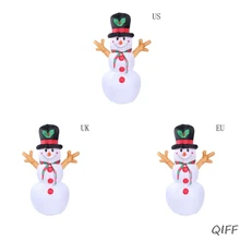 Надувной декоративный Снеговик светодиодный светильник из бисера модель Рождественский Снеговик 5,24 футов