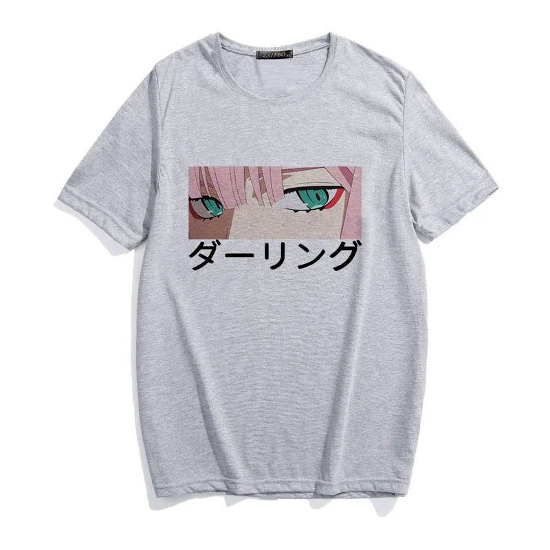 Camiseta de desenhos animados heartin the fresxx anime zero two kawaii  impressão top harajuku - AliExpress