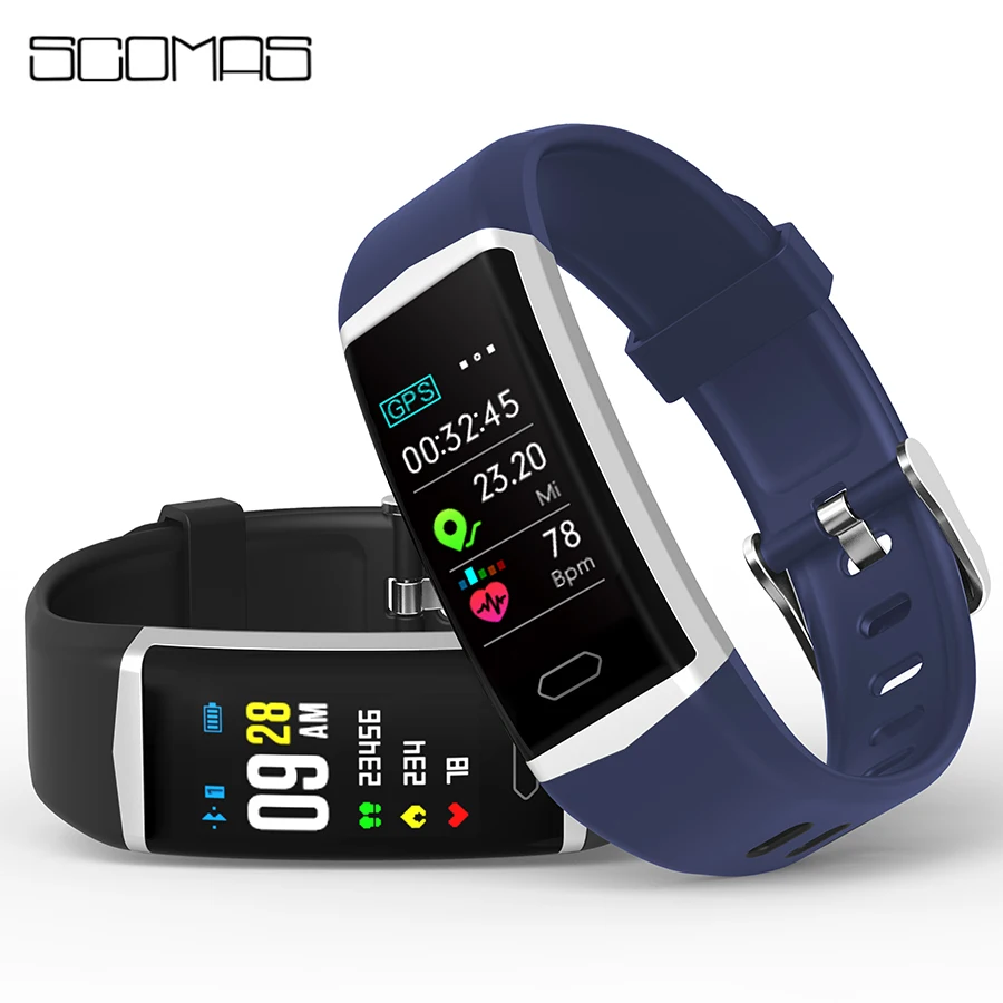 SCOMAS GPS Smart Uhr Männer Frauen Herz Rate Monitor Blutdruck Fitness Tracker Smartwatch ip68 Sport Uhr für ios android