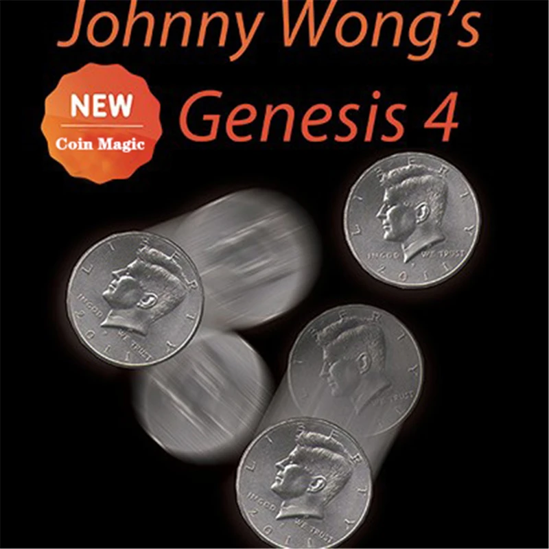 Johnny Wong'S Genesis 4(With DVD) By Johnny Wong( US Half Dollar Set) Magic Tricks Illusions Close Up Magic Props